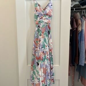 Multicolor Sleeveless Maxi Dress